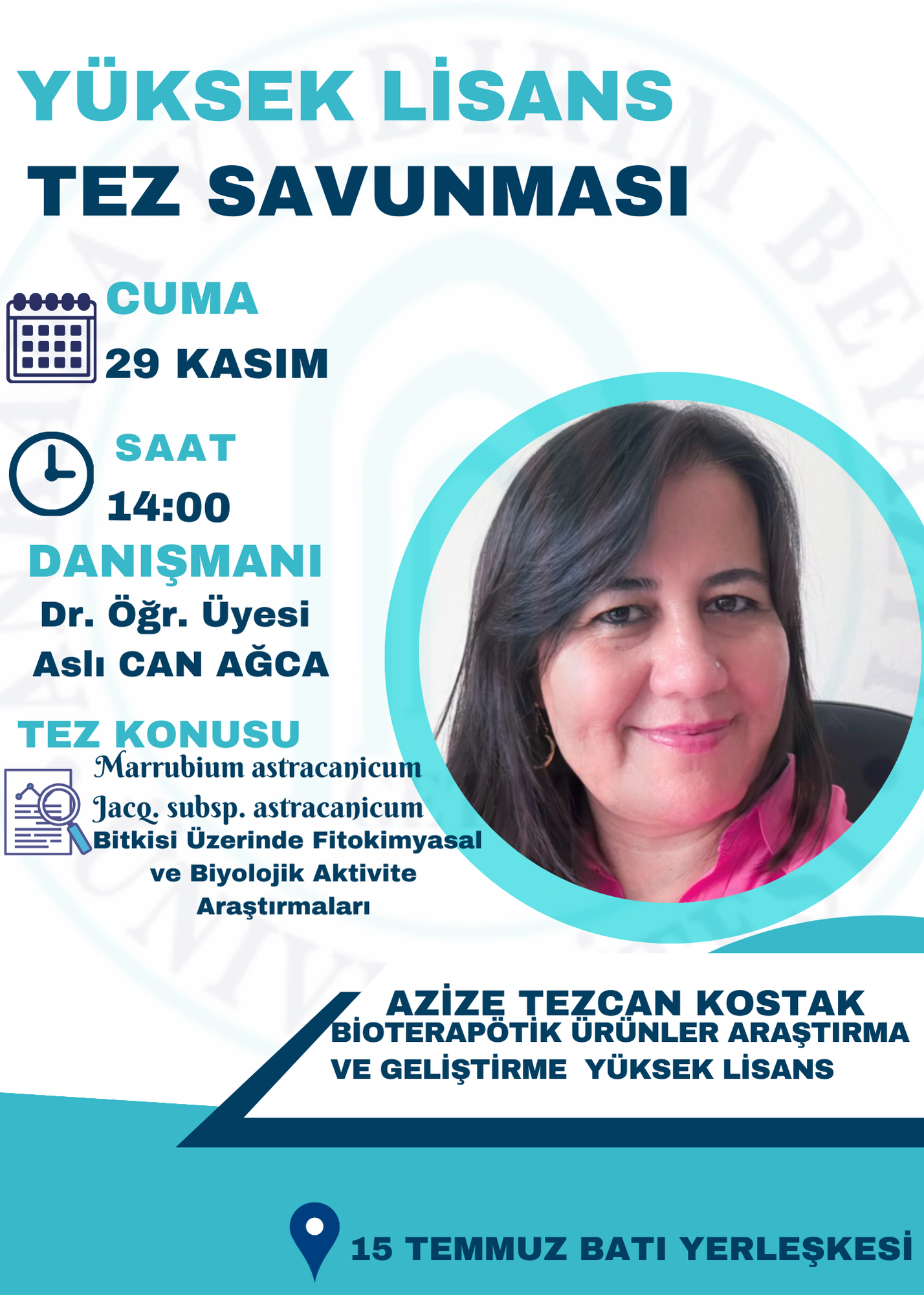 YÜKSEK LİSANS TEZ SAVUNMASI