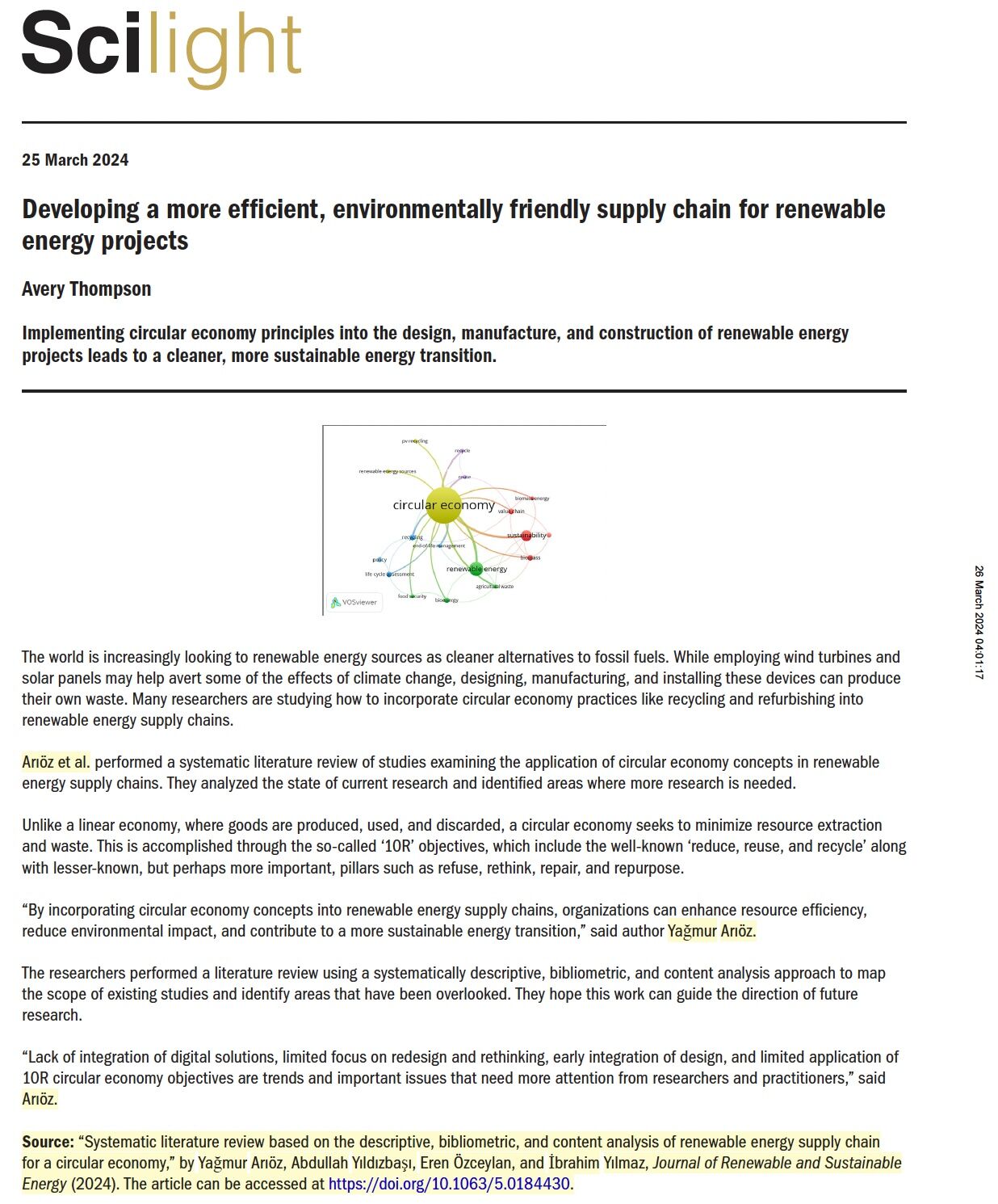 Arş.Gör. Yağmur Arıöz ve Doç.Dr. İbrahim Yılmaz’dan "Editör Zirvesi" Kategorisinde Seçilen Yayın Başarısı