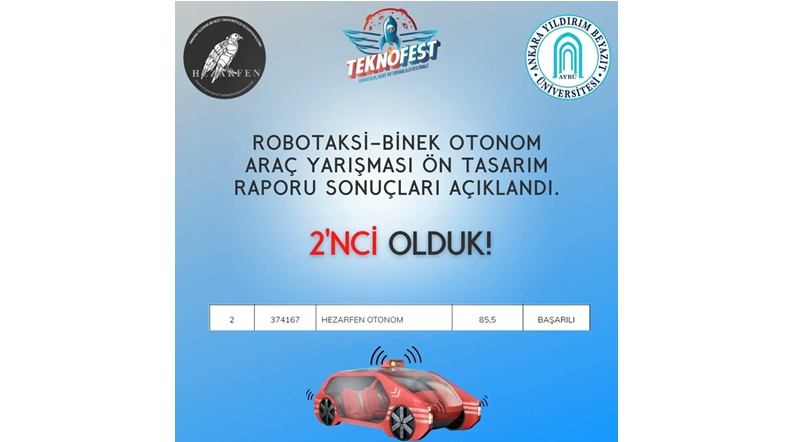 AYBU Hezarfen Team came second in Techno-fest Unique Vehicle Category