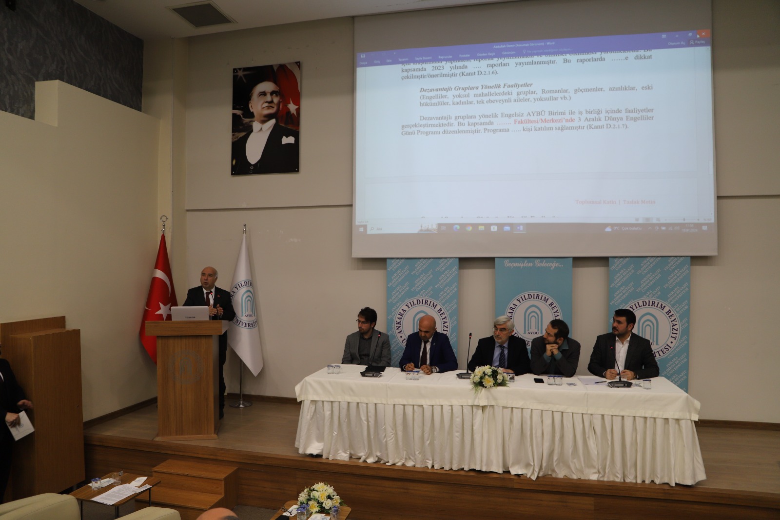 AYBÜ Kalite Komisyonu Başkanlığı Tarafından Düzenlenen "Kurum İç Değerlendirme Raporu" Toplantısı Gerçekleşti