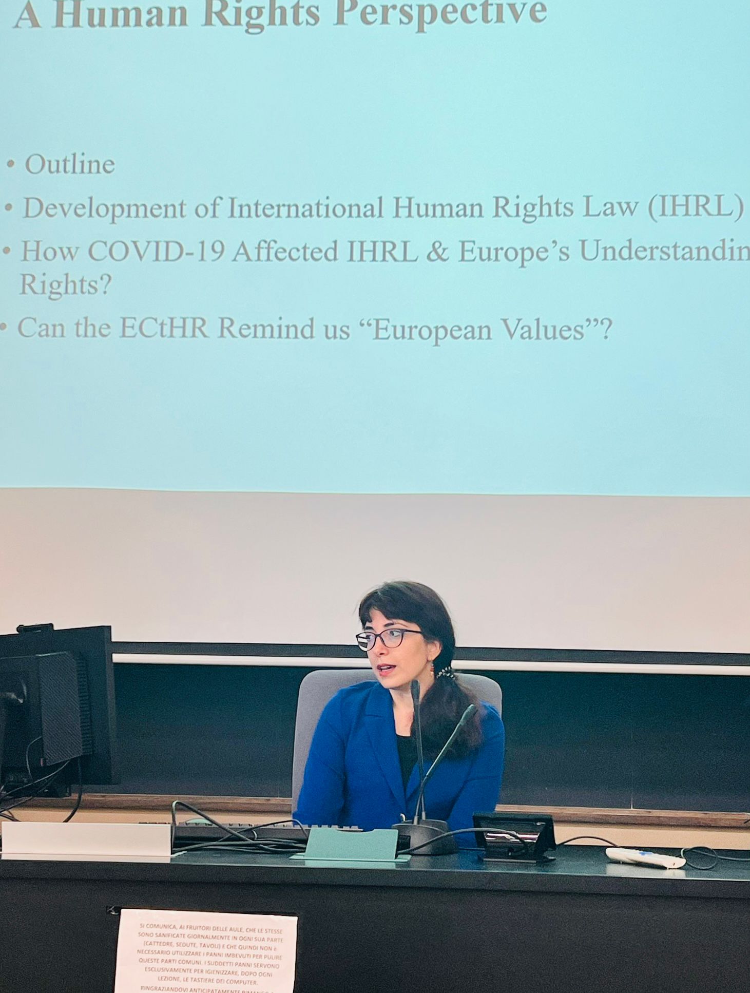 Assist. Prof. Dr. Ebru Demir gave a lecture at the Faculty of Law, University of Catania, Italy