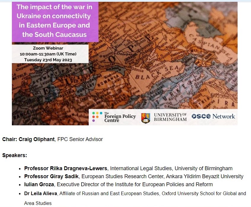 Merkez Müdürümüz Prof. Dr. Giray SADIK'ın da konuşmacıları arasında olduğu webinar.