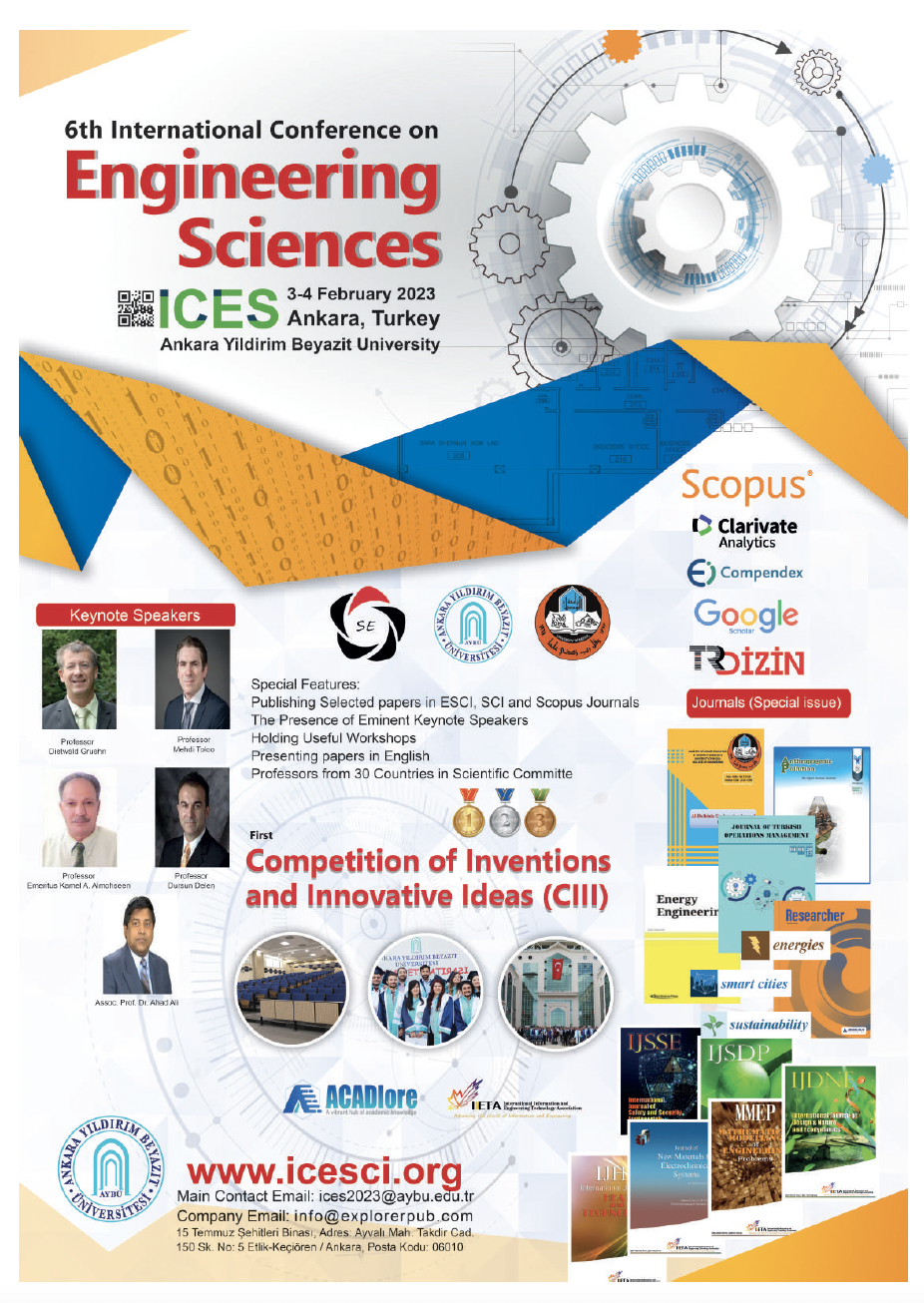 6th International Conference on Engineering Sciences -ICES 