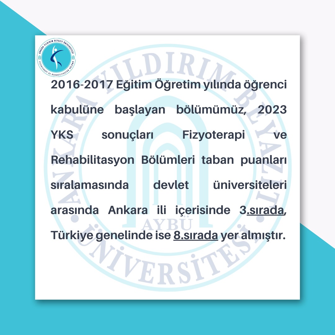 2023 YKS Sonuçlarına Göre Fizyoterapi ve Rehabilitasyon Lisans Programları Arasındaki Taban Puan Sıralamamız!