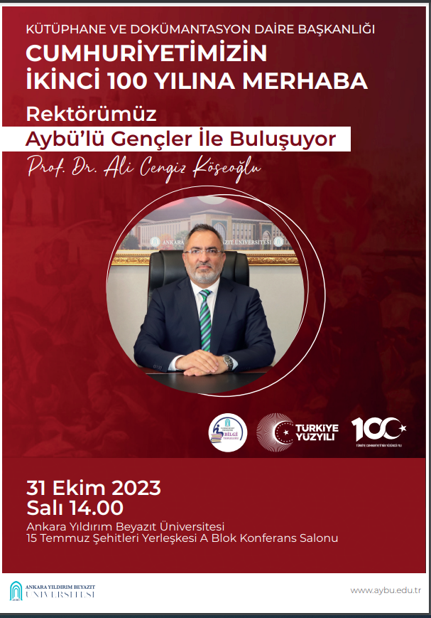 Kütüphane buluşmaları kapsamında Sayın Rektörümüz Prof. Dr. Ali Cengiz KÖSEOĞLU öğrencilerimizle bir araya geliyor.