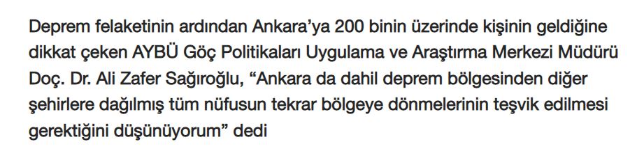 Basında AYBÜ-GPM: “Dönene Teşvik Kalana Planlama"