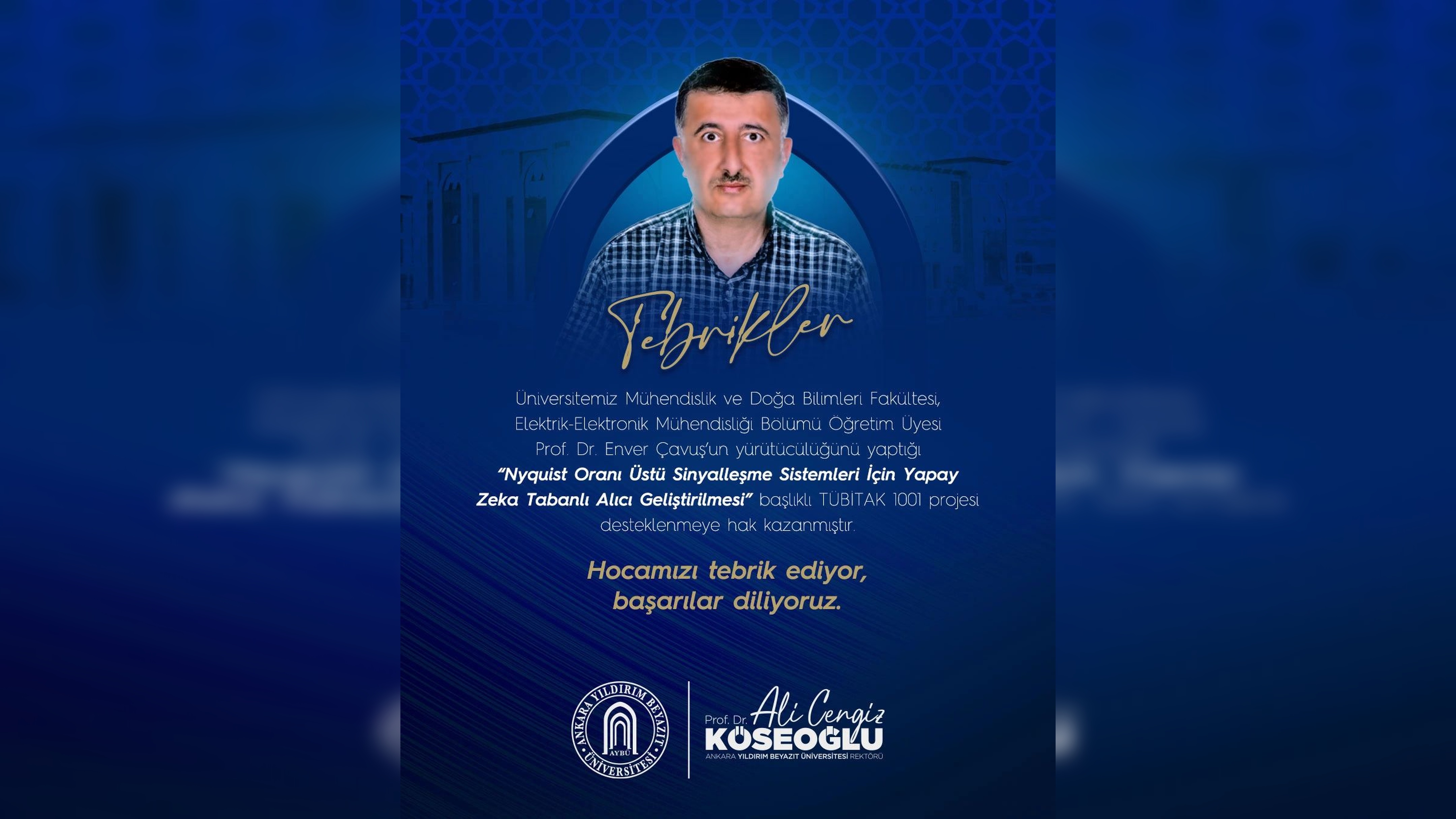 Bölümümüzden TÜBİTAK 1001 Proje Başarısı