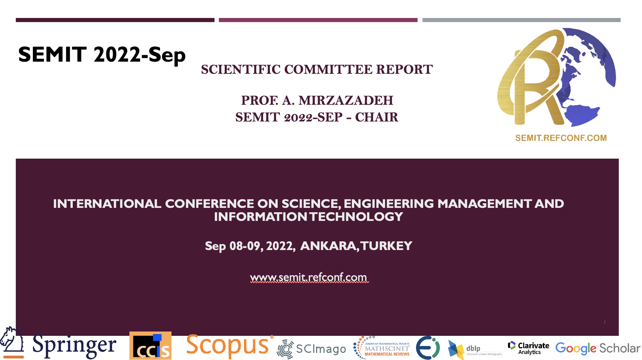 SEMIT 2022-Sep Scientific Committee Report