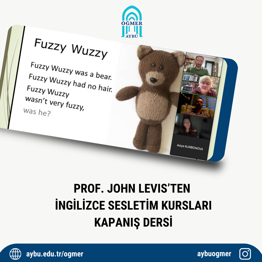 PROF. JOHN LEVIS’TEN İNGİLİZCE SESLETİM KURSLARI KAPANIŞ DERSİ
