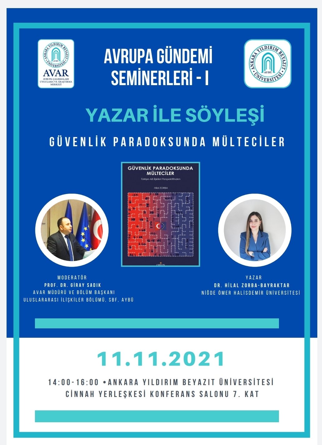 European Agenda Seminars I – Author Talk: “Refugees in the Security Paradox” with Dr. Hilal Zorba-Bayraktar