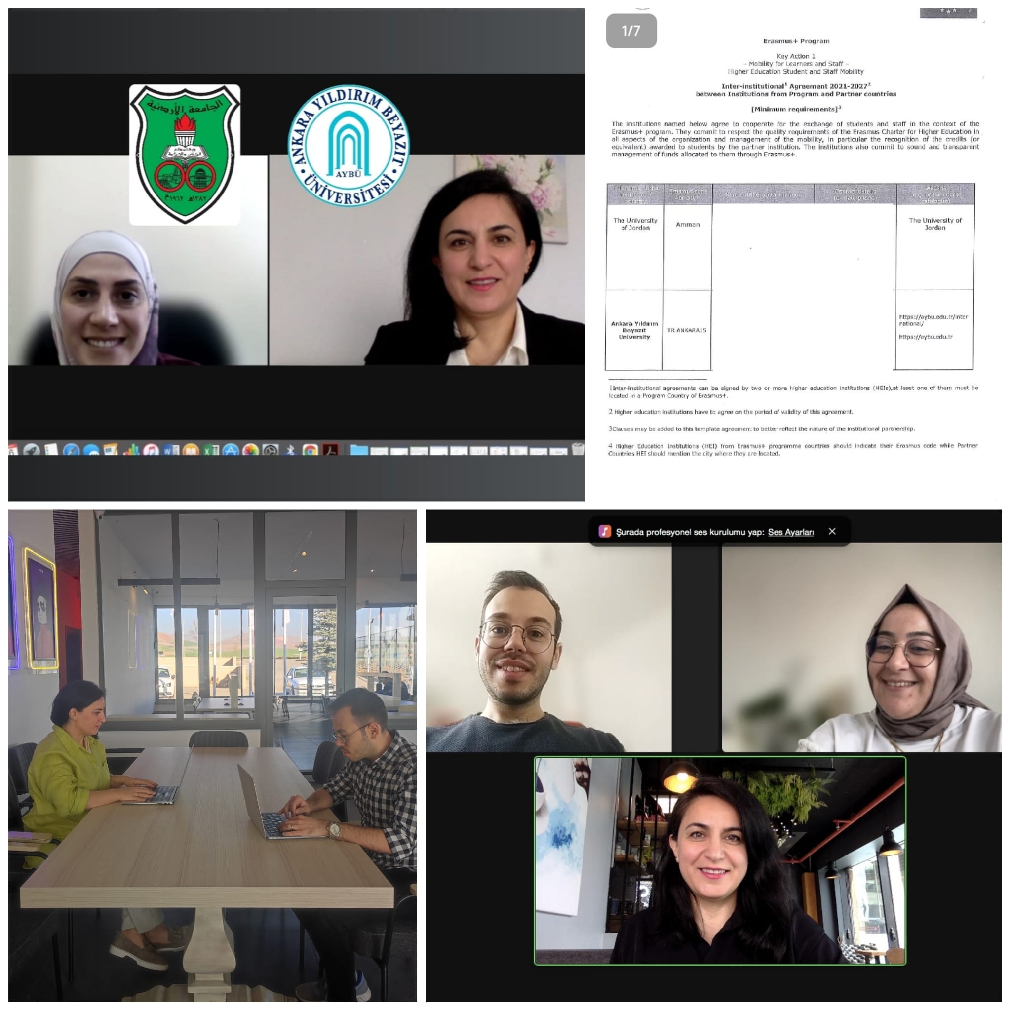 AYBÜ Odyoloji Bölümü ve Ürdün Üniversitesi Odyoloji Bölümü arasında Öğrenci ve Personel Hareketlilik Anlaşması imzalanmıştır.