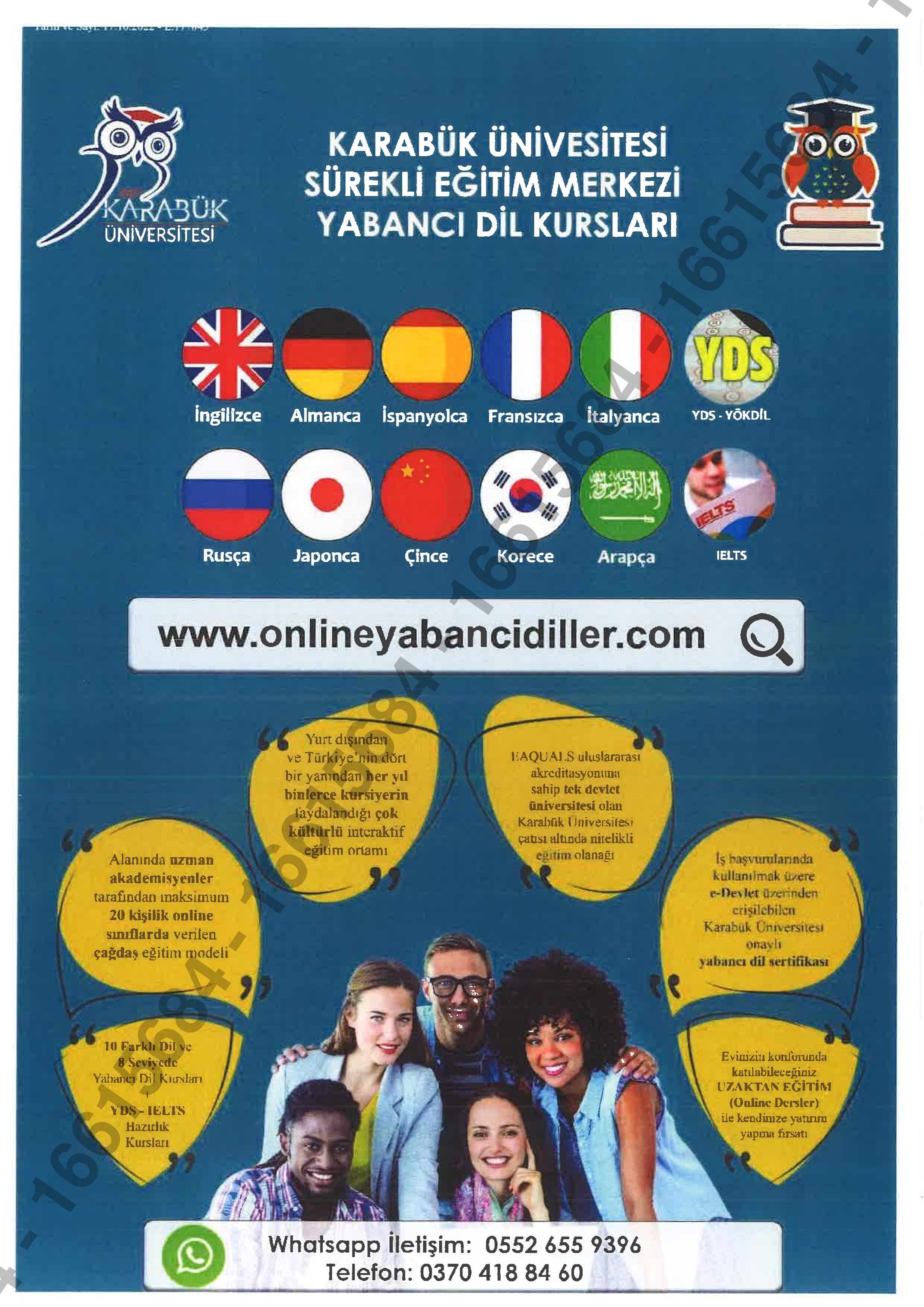 Karabük Üniversitesi Sürekli Eğitim Uygulama Ve Araştırma Merkezi Tarafından Açılması Planlanan Yabancı Dil Kurs Kayıtları