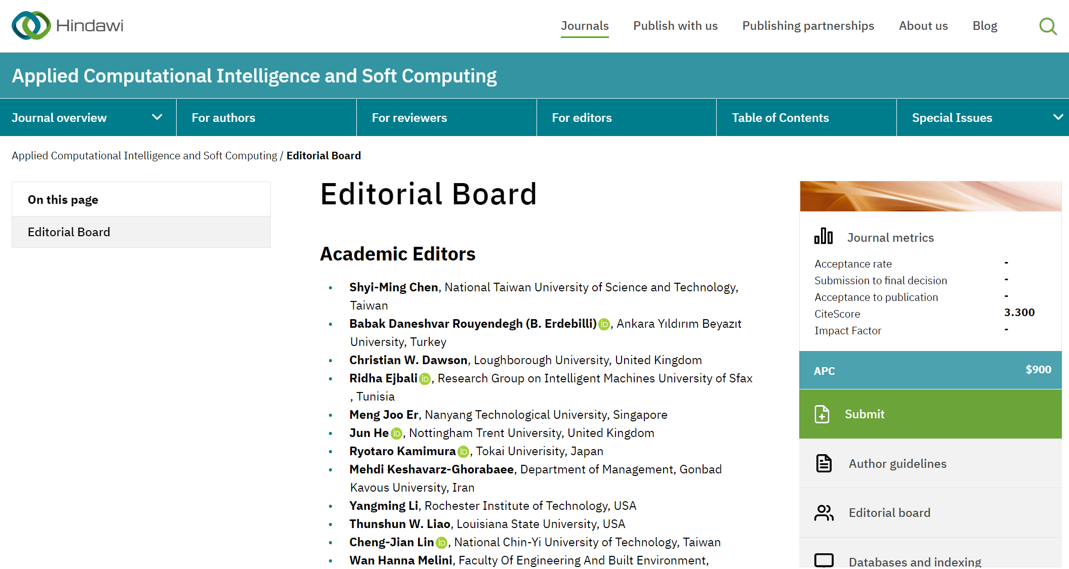 Assoc. Dr. Babek Erdebilli on ACISC Editorial Board !!!!!!!!!!!!!!!!!!!!!!