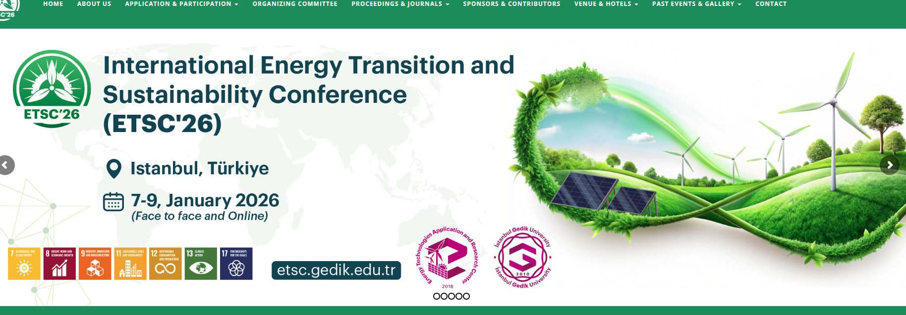 Uluslararası “Energy Transition and Sustainability Conference (ETSC’26)” 