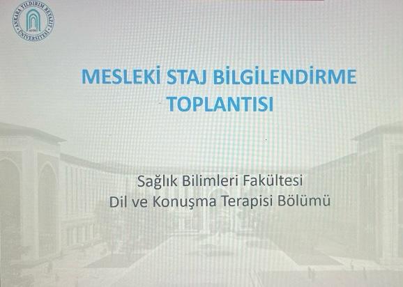 2. ve 3. Sınıf Öğrencilerine Mesleki Staj Bilgilendirme Toplantıları Yapıldı.