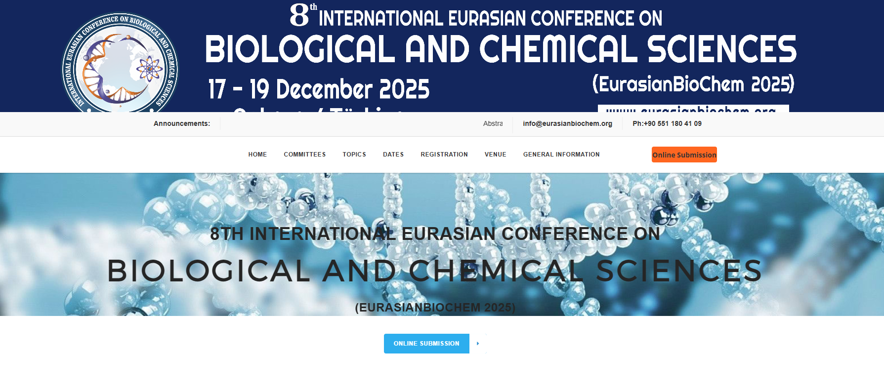 8. Uluslararası Avrasya Biyolojik ve Kimya Bilimleri Konferansı / 8th International Eurasian Conference on Biological and Chemical Sciences