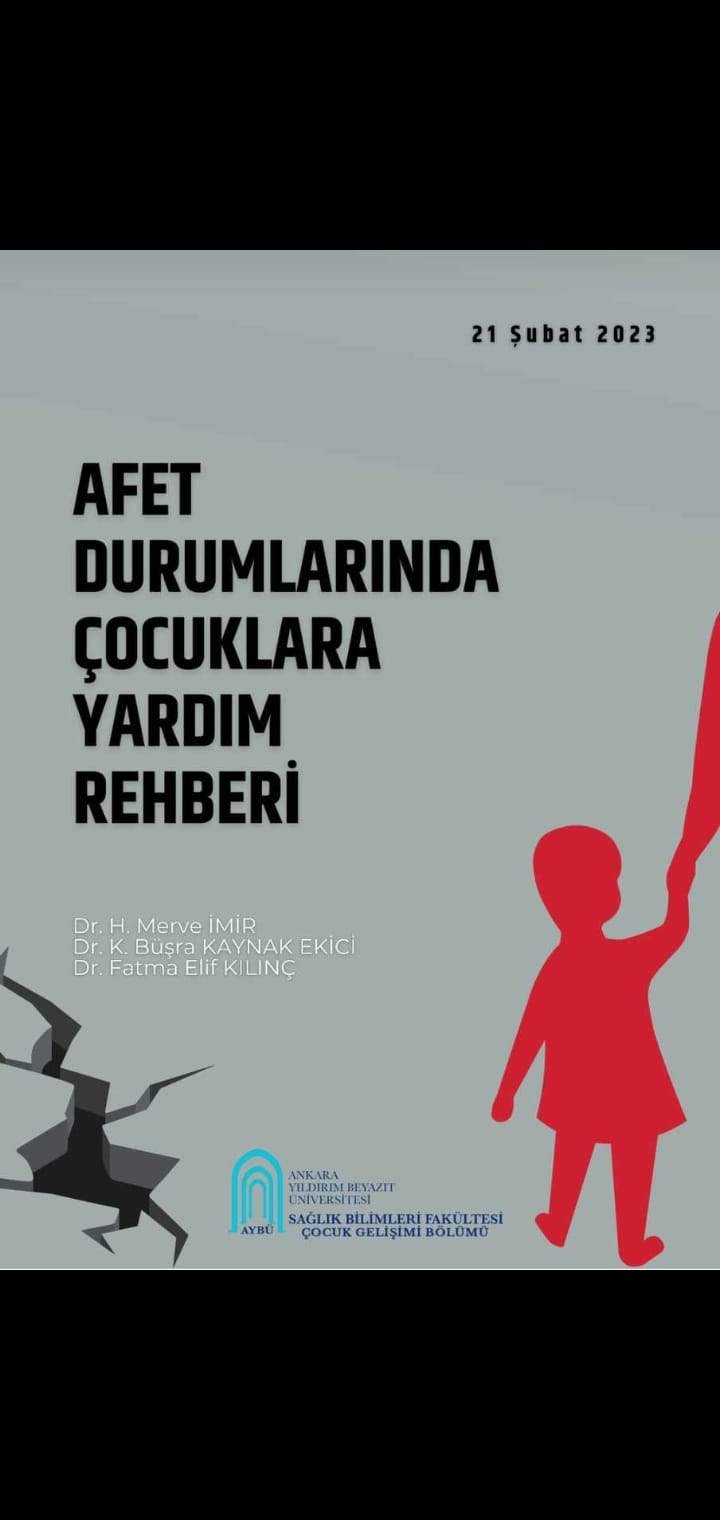 Çocukla çalışan herkese yardımcı olması amacı ile hazırladığımız "Afet Durumlarında Çocuklara Yardım Rehberi"ni sizlerle paylaşıyoruz. 