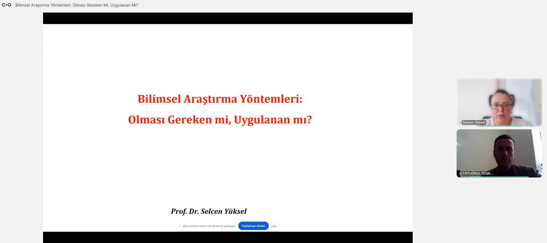 Fakültemiz öğretim elemanlarına yönelik "Bilimsel Araştırma Yöntemleri: Olması Gereken mi, Uygulanan mı?" konulu çevrim içi eğitim gerçekleştirilmiştir.