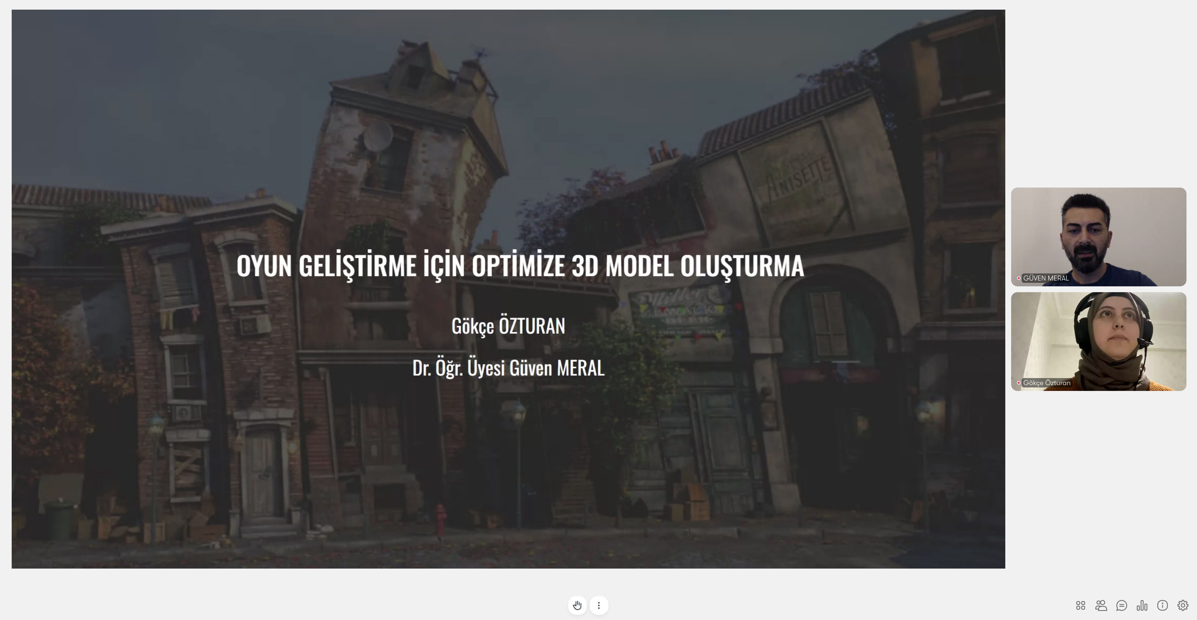 Gökçe ÖZTURAN ile "Oyun Geliştirme için Optimize 3D Model Oluşturma" konulu çevrim içi söyleşi 10 Kasım 2023 Cuma günü gerçekleştirilmiştir