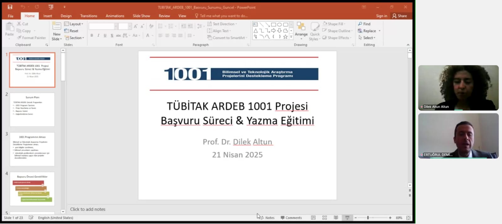 Dekanlığımız tarafından düzenlenen Proje Yazma Eğitimlerinin üçüncüsü olan "TÜBİTAK 1001 - Bilimsel ve Teknolojik Araştırma Projelerini Destekleme Programı" eğitimi gerçekleştirilmiştir.