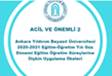 2020-2021 Eğitim Öğretim Yılı Güz Döneminde Yürütülecek Eğitim Öğretim Sürecine İlişkin Üniversitemiz Senato Kararı