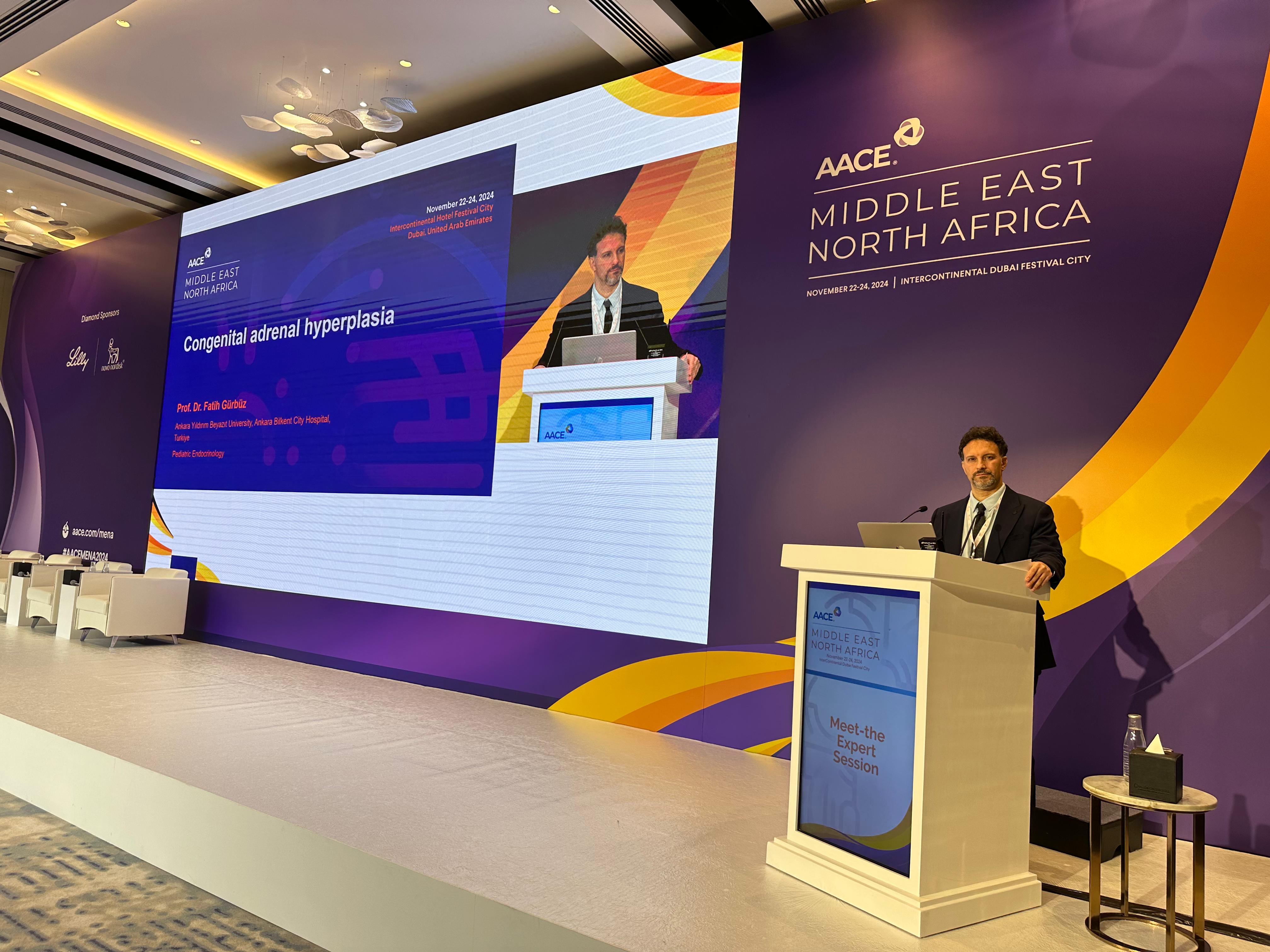 Prof. Dr. Fatih Gürbüz,  Amerikan Klinik Endokrinoloji Derneği’nin  (American Association of Clinical Endocrinology AACE) Dubai’deki konferansında Meet The Expert Oturumunda  Ülkemizi Ve Üniversitemizi Temsil Etti.