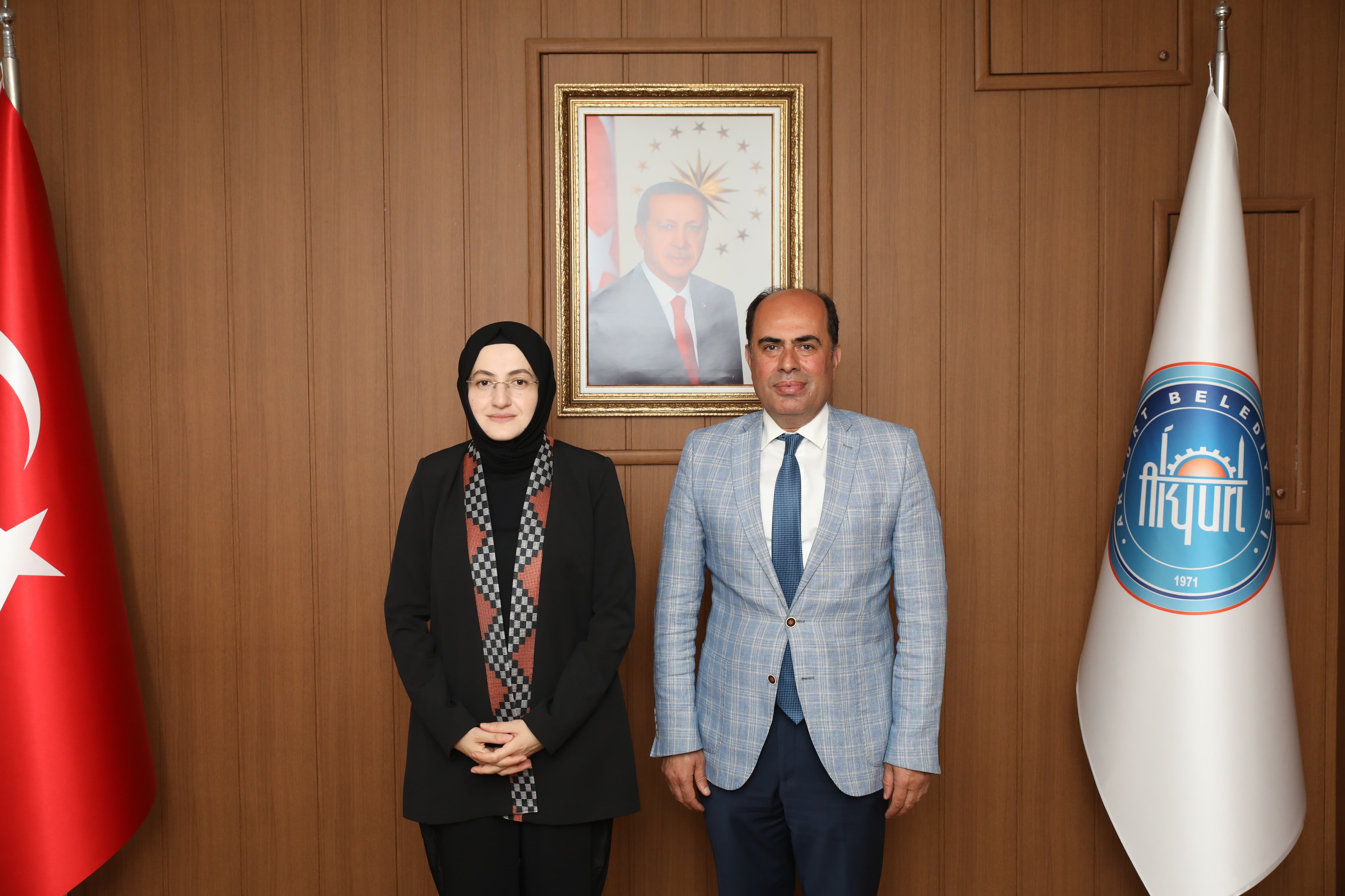 Professor Dr. Mustafa ORÇAN paid a courtesy visit to Akyurt Mayor Hilal AYIK