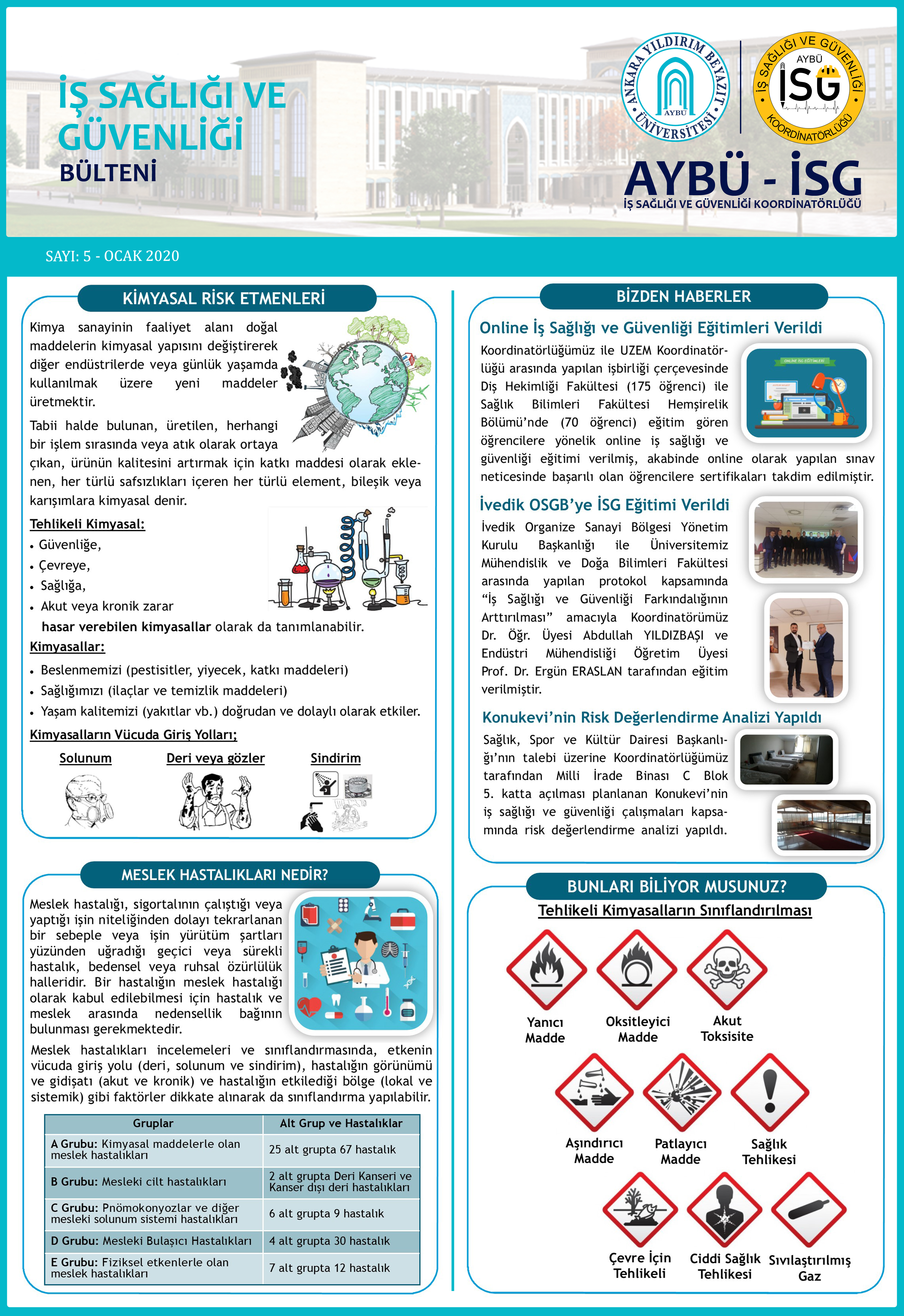 AYBÜ - İSG BÜLTENİ 5. Sayısı Çıktı