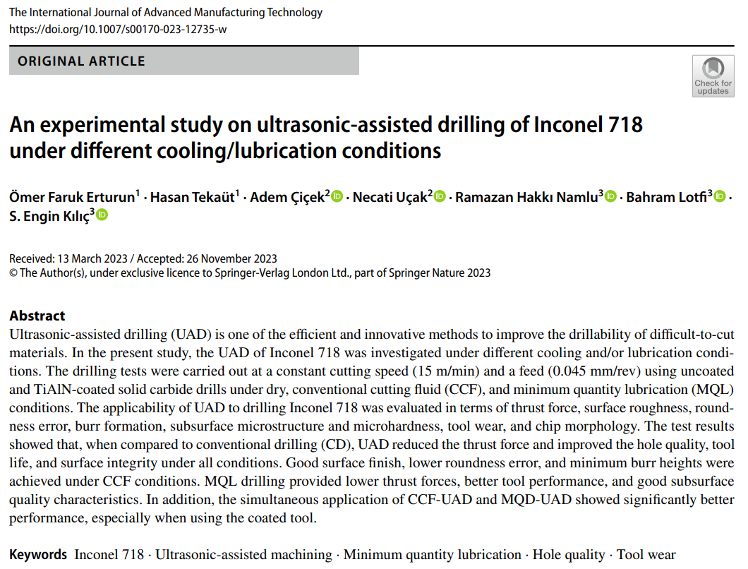 Lisans öğrencilerimizin bitirme projesi çalışmalarından uluslararası bir dergide makaleleri yayımlandı.