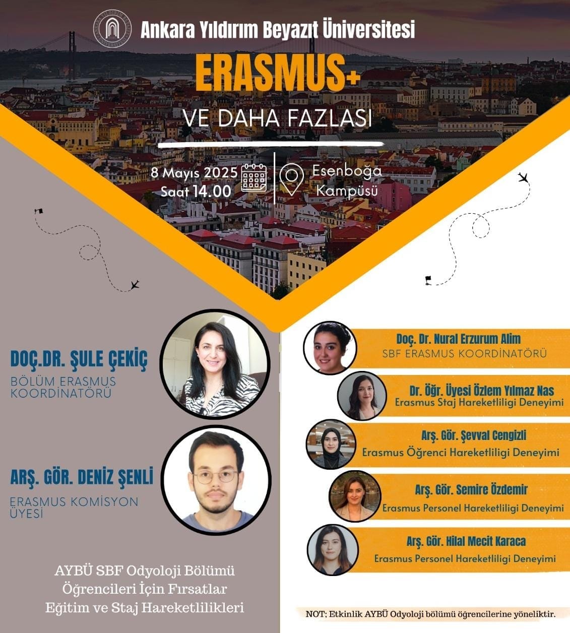 AYBÜ Odyoloji Bölümü öğrencilerine yönelik Erasmus toplantısı planlandı.