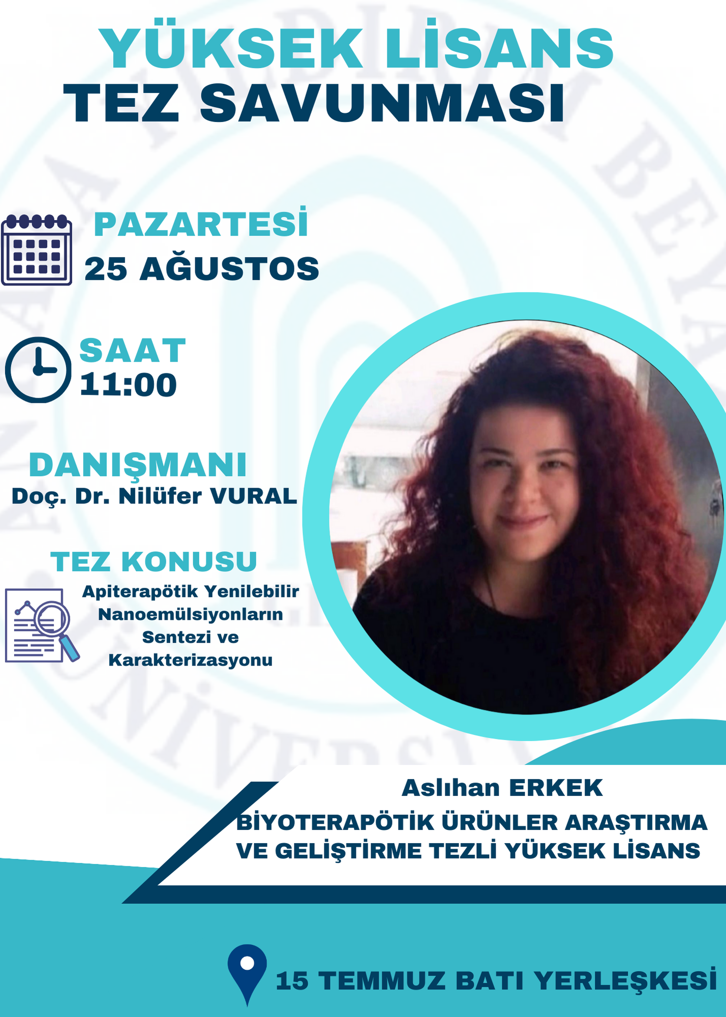 YÜKSEK LİSANS TEZ SAVUNMASI