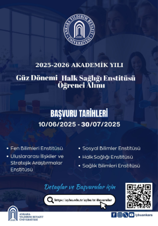 2025-2026  AKADEMİK YILI Güz Dönemi Halk Sağlığı Enstitüsü Öğrenci Alımı