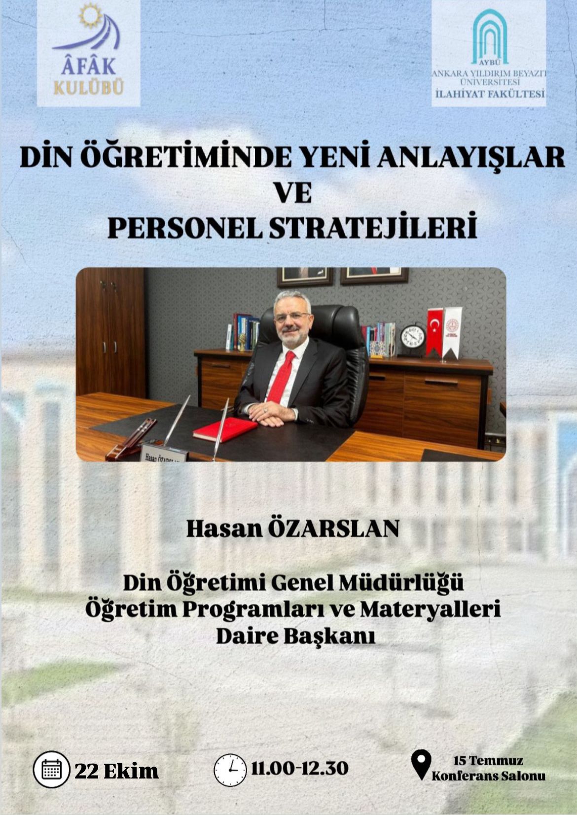 "Din Öğretiminde Yeni Anlayışlar ve Personel Stratejileri" konulu Program Gerçekleştirildi.