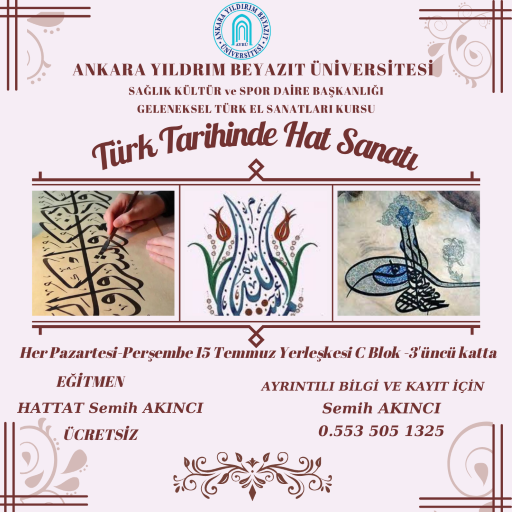 Hat Sanatı Kurs Kayıtları Devam Ediyor