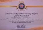 Üniversitemiz Tıp Fakültesi Acil Tıp Anabilim Dalı 2017 TATD Prestij Ödülüne Layık Görüldü