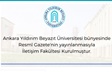 İletişim Fakültesi Üniversitemize Hayırlı Olsun