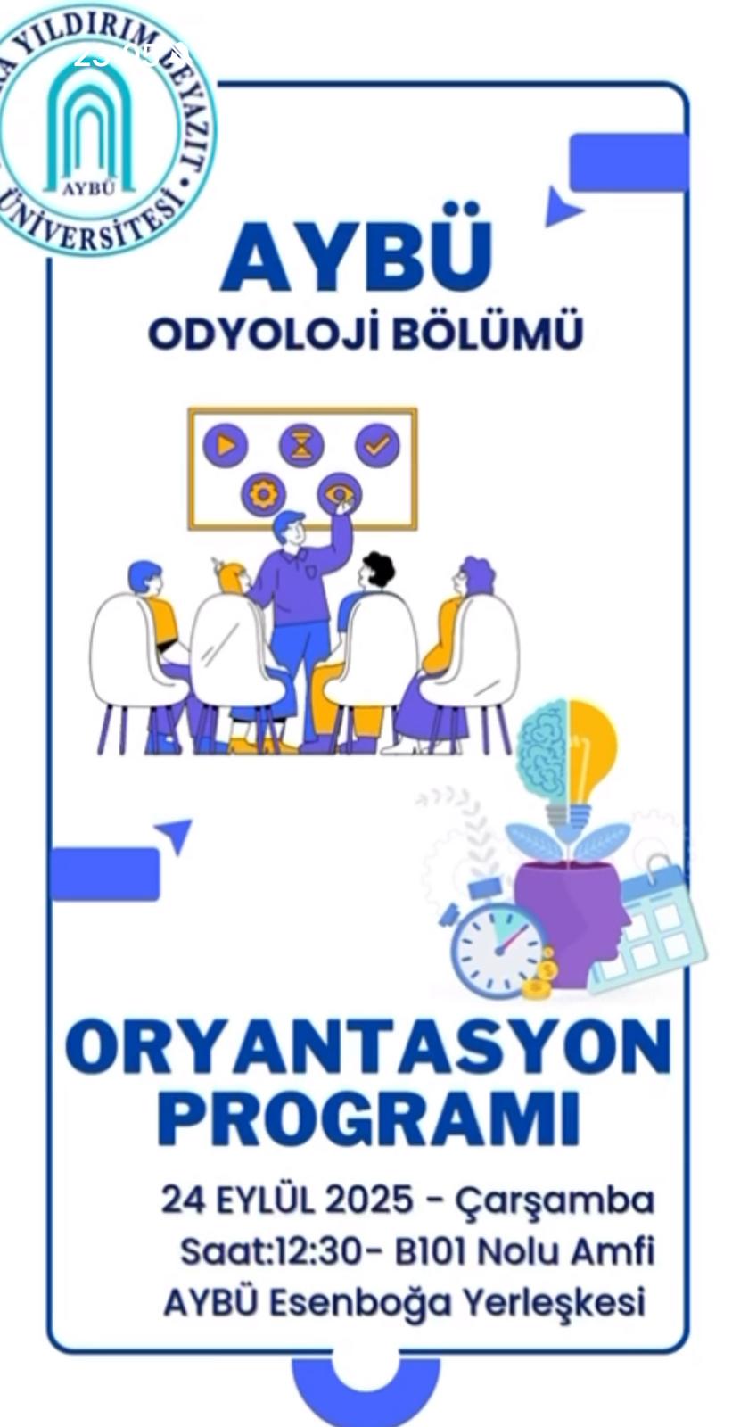 2025-2026 Eğitim Öğretim Yılı - AYBÜ Odyoloji Oryantasyon Programı