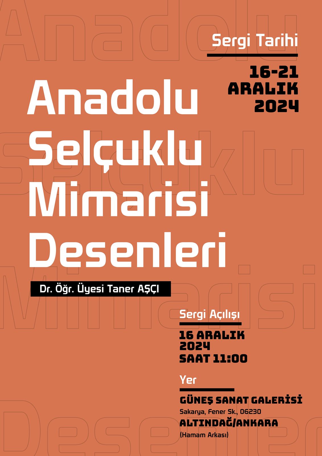 Anadolu Selçuklu Mimarisi Desenleri Sergisi