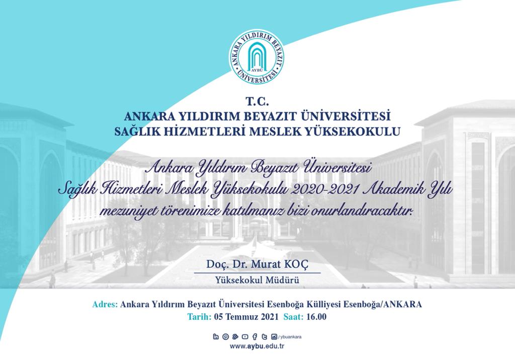 Yüksekokul Müdürümüzün Mezuniyet Çağrısı