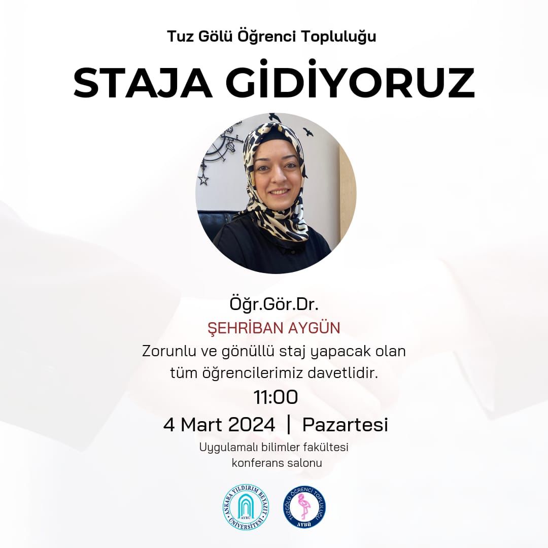 Tuzgölü Öğrenci Topluluğu ''Staja Gidiyoruz'' Konferansı