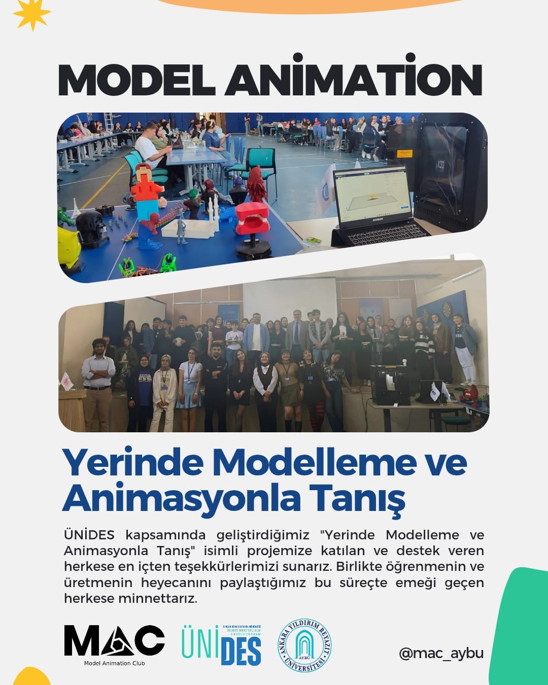 Meslek Yüksek Okulumuz "Yerinde Modelleme ve Animasyonla Tanış" İsimli Proje Gerçekleştirildi