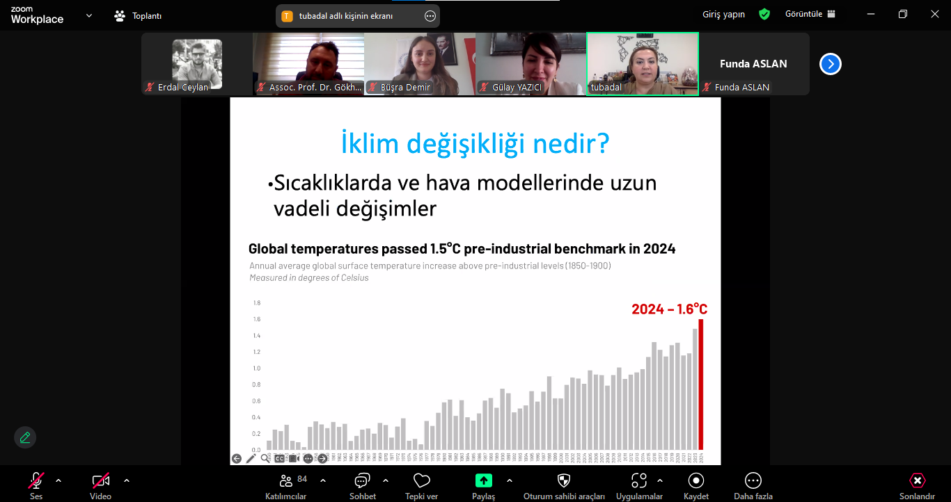 Bölümümüzde İklim Değişikliği ve Sağlık Programı Gerçekleştirilmiştir. 