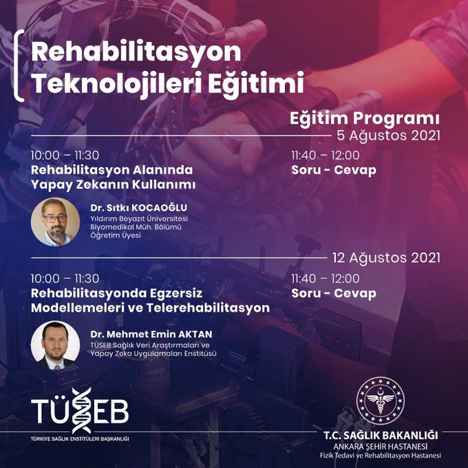 Fakültemiz Öğretim Üyelerinden Dr. Öğr. Üyesi Sıtkı KOCAOĞLU TÜSEB'te Yapay Zekanın Sağlık Alanında Kullanımıyla İlgili Eğitim Vermiştir.