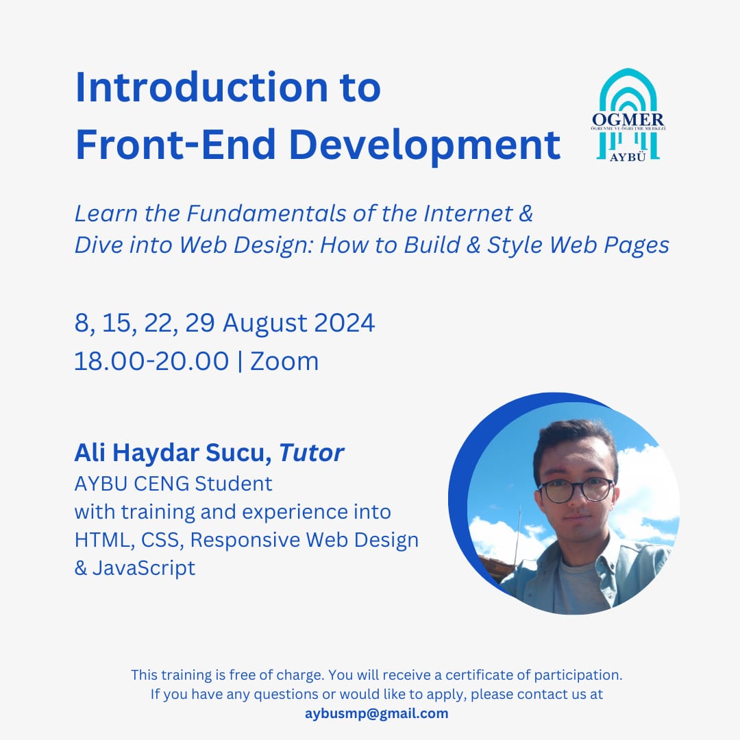 AYBÜ ÖĞMER ÖMP ve ÖTP Ücretsiz Yaz Eğitim Kampları Başlıyor.